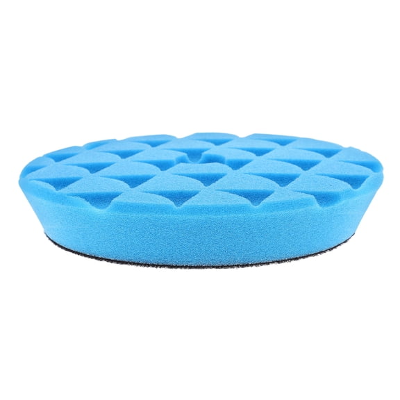 WASHWEPE 1Set Blue Sponge Polyester Sponge Drill Buffer Attachment for Car Polishing 5Inch Beveled Edge