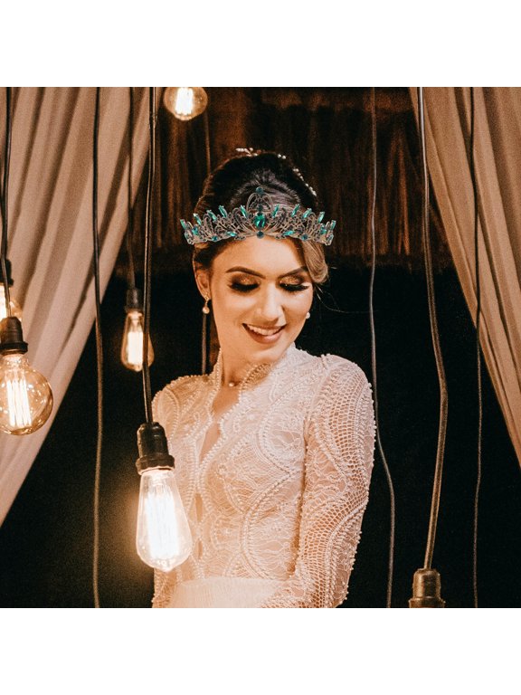 Bride Crown Bridal Headpiece Dark Brown Zinc Alloy Rhinestone Wedding Decor