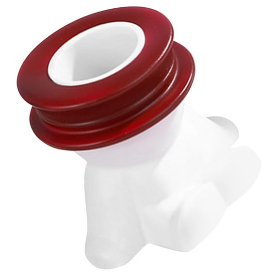 WASHWEPE 1Set Cartoon Figurine Shape Red Vinyl Pen Holder for Desk Organizer Office Supplies 3.93X3.93X3.34in