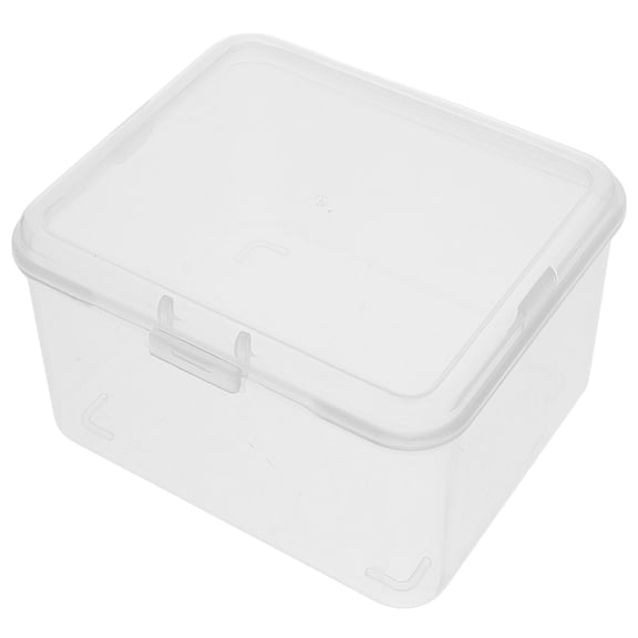 WASHWEPE 1Set Clear Plastic Storage Box For Collectible Trading Cards And Small Beads With Lid Design