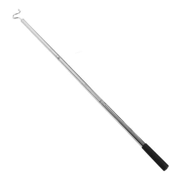 WASHWEPE 1Set Clothes Hanger Pole for Closet Hanging Rod Silver Stainless Steel Round Shape for Adults