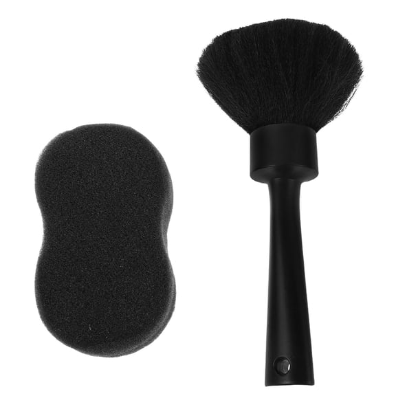 WASHWEPE 1Set Soft Neck Dust Brush Black for Hair Removal and Face Cleaning