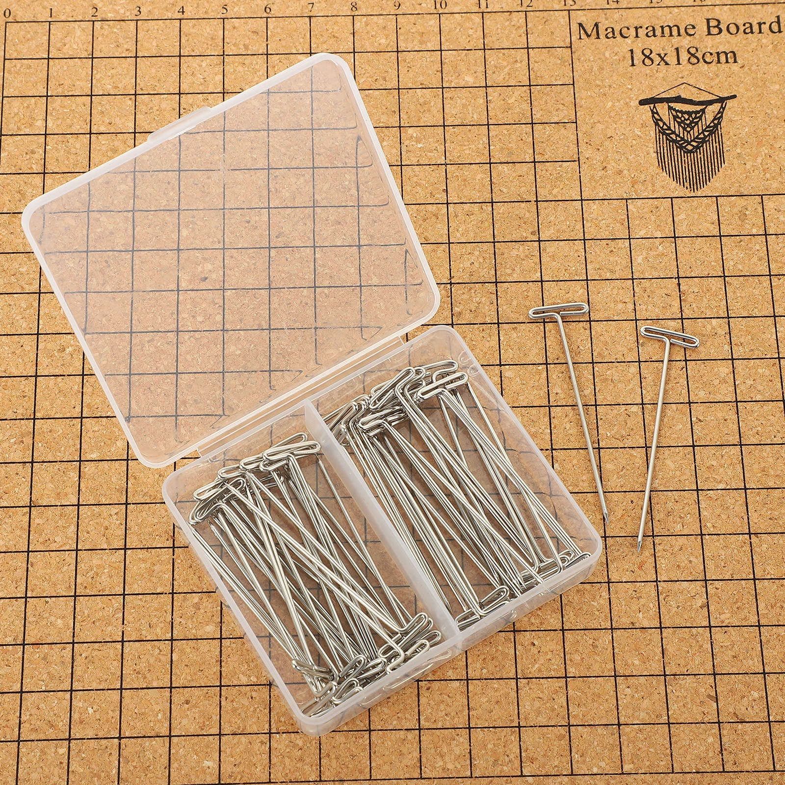 Measuring Boared WASHWEPE 1Set Cork Macrame Board with Strong T Pins for Measuring and ...