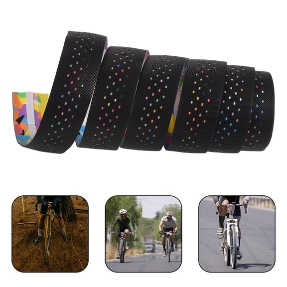 WASHWEPE 1Set Cycling Handlebar Grip Tape Easy Installation Breathable Antislip Bike Wrap