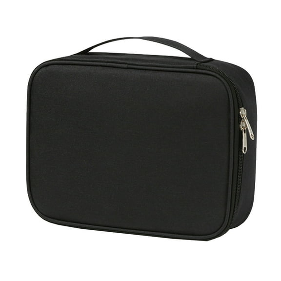 WASHWEPE 1Set Digital Accessory Organizer Black Oxford Cloth Waterproof for Daily Life and Travel