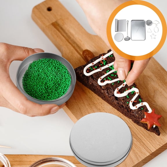 WASHWEPE 1Set Diy Baking Tool Chocolate Mould Stainless Steel Biscuit Molds 8.92X5.78X0.47 In