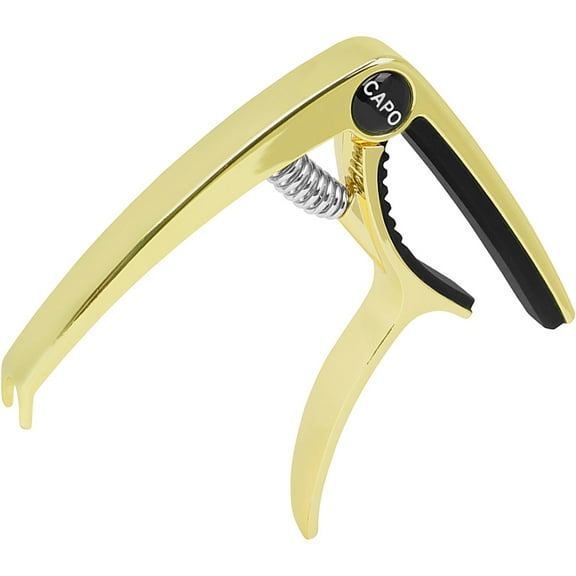 WASHWEPE 1Set Electric Guitar Capo Golden Aluminium Alloy Protect Guitar Strings Music Practice Performance Accessory
