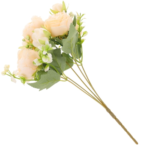 WASHWEPE 1Set Faux Floral Arrangements Rose Peonies Lifelike Shape Classic Style Home Decor Wedding Party Supplies
