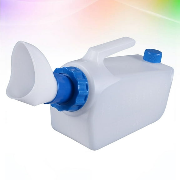 WASHWEPE Urine Cups Urinal Funnel Blue 1Set Portable Urination Device For Illness