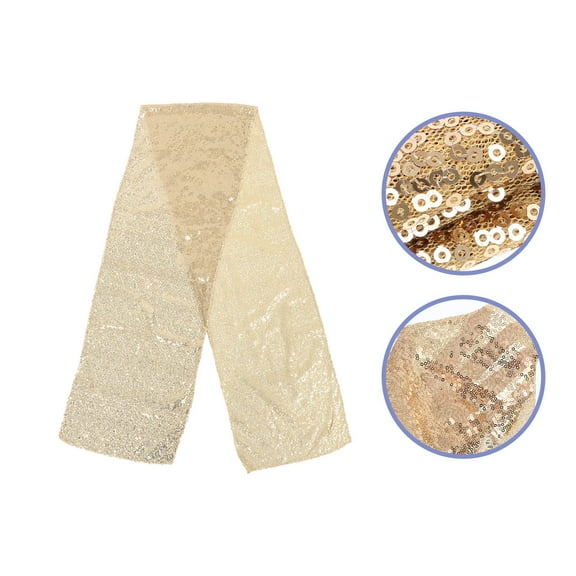 WASHWEPE 1Set Glitter Sequin Table Runner For Party Table Decoration