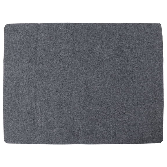 WASHWEPE 1Set Ground Mat Waterproof Rectangular Home Decor Black 12x7in PVC