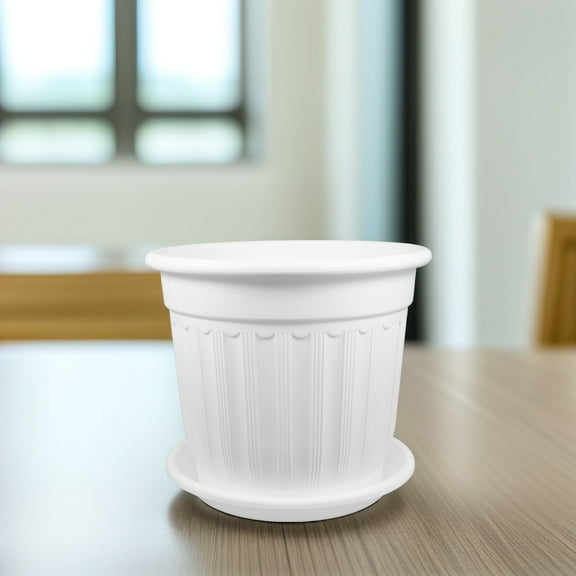 WASHWEPE 1Set Indoor Plant Pot Round Flowerpot Container for Homeowners and Plant Lovers 9.3in Height
