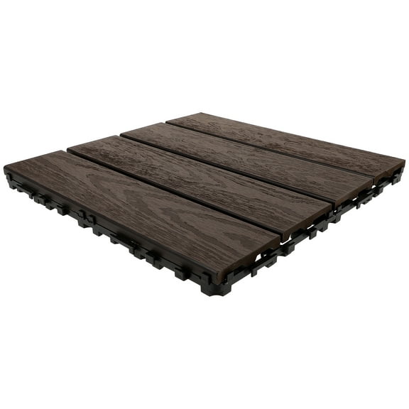 WASHWEPE 1Set Interlocking Decking Tiles PVC for Bathroom 11.8x11.8x0.9in