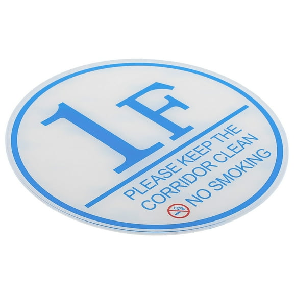WASHWEPE Floor Number Sticker Office Acrylic 1Set 5.50X5.50X0.12In