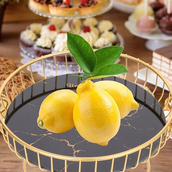 WASHWEPE Metal Fruit Basket Storage Holder Black 1Set