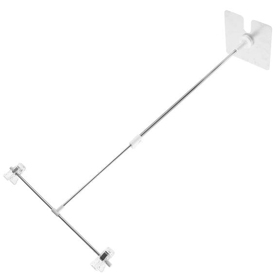 WASHWEPE 1Set Mini T Shape Background Stand For Product Photography 44.50X13.50X1.00CM White Stainless Steel