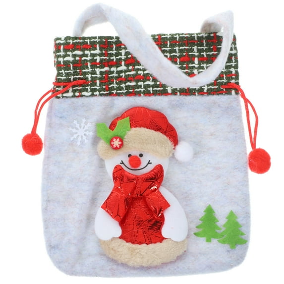 WASHWEPE 1Set Multi-Colored Rectangular Fabric present Bag for Christmas Party Favors and Presents 9.3x8.1in