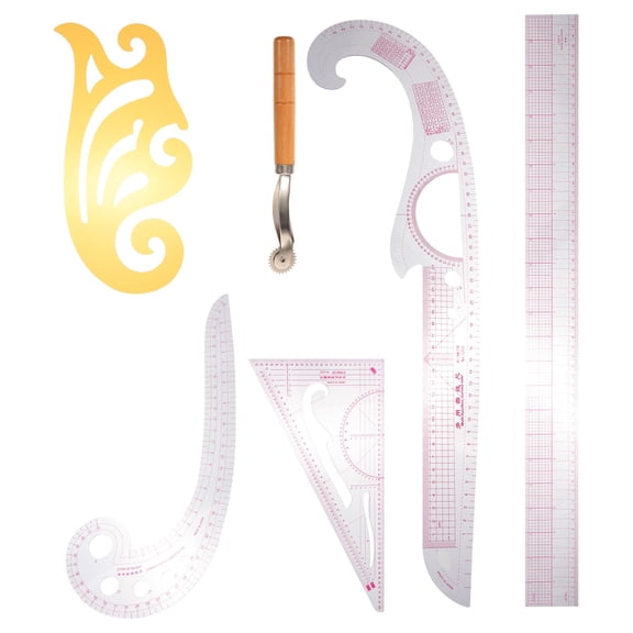 WASHWEPE Curved Patchwork Ruler Set for Sewing, Quilting, Tracing - Perfect for Beginners and Sewing Enthusiasts, 1 Set