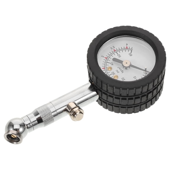 WASHWEPE 1Set Portable Tire Pressure Tester Dial Design High-precision Monitoring Car Tire 4.13X1.77X1.10in