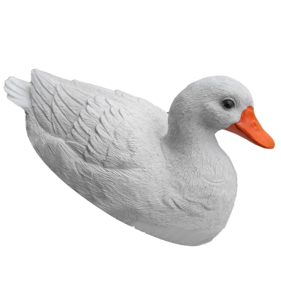 WASHWEPE 1Set Resin Animal Figurine Miniature Duck Ornament For Car Decoration 5.4x3 In