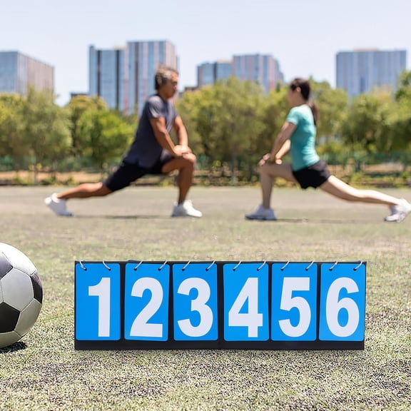 WASHWEPE Portable Scoreboard Blue Cloth 1Pack for Sports Games