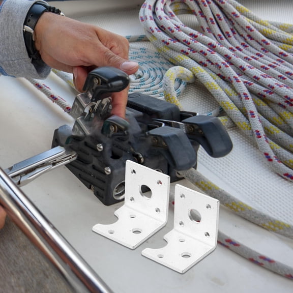 WASHWEPE Sturdy Plated Silver Motor Bracket for Outboard Motor Installation - Kayak and Boat Accessory
