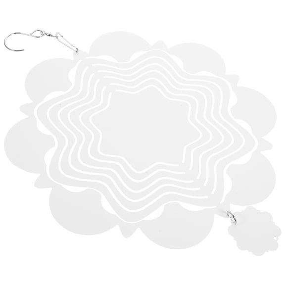 WASHWEPE 1Set Sublimation Wind Spinner Aluminum Hanging Decor in Garden and Patio 11.8X9.8X0.04In