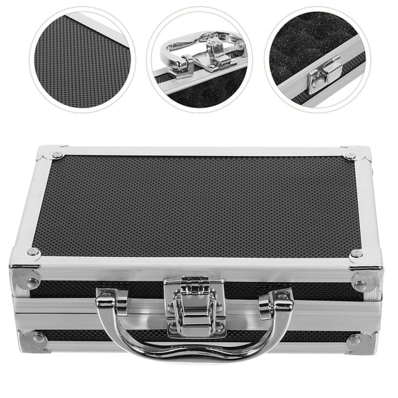 WASHWEPE 1Set Tool Organizing Box Black Rectangular Shape for Small Items and Tools Storage