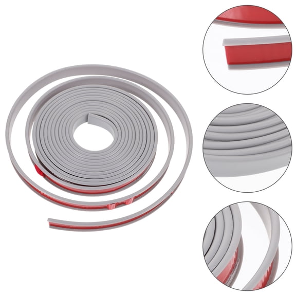 WASHWEPE 1Set Tpe Grey U-shaped Edges Banding for Cabinet Repair 16mm Width