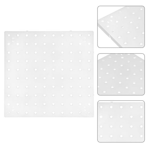 WASHWEPE 1Set Wall Mounting Plastic Pegboard Panels 11.8x11.8x0.6in For Homeowners Diy Enthusiasts Garage Organizer