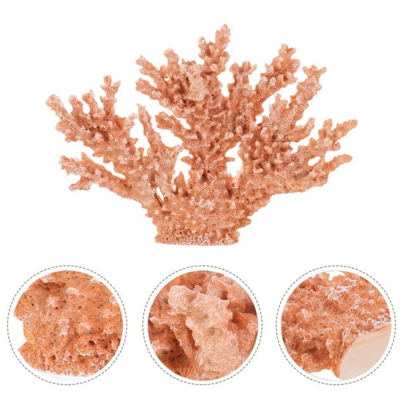 WASHWEPE 1Set Yellow Coral Figurines For Home Decor 34.00X24.00X4.00In