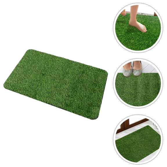 WASHWEPE 1pc Floor Mat Thicken Simulation Lawn Rug For Bathroom Water Absorbent For Living Bedroom And Playroom