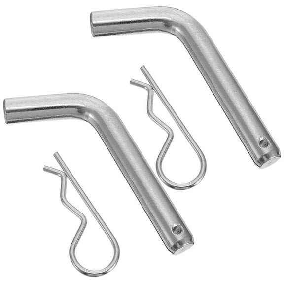 WASHWEPE 2 Sets Silver Iron Hitch Pin for Trailer Hitch Accessories 5/8 Inch Diameter