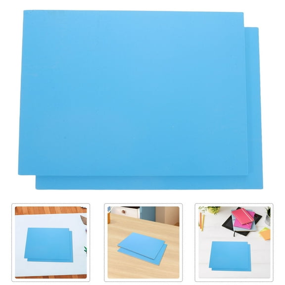 WASHWEPE 2-Pack Sky Rectangular Engraving Boards for Students, Bulk Craft Paper Style Poster Boards Set