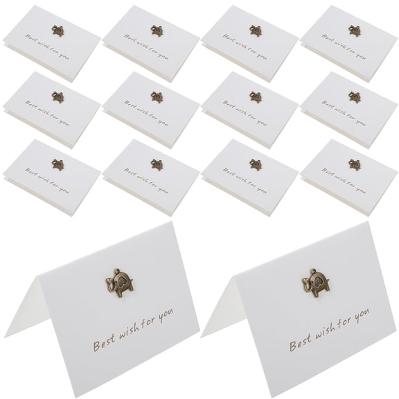 WASHWEPE New Year Cards Pack Greeting Cards Silver Foil 20Sets