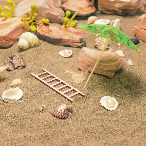 WASHWEPE Sand Garden Wooden Ladder Ornaments Wood 20Pcs