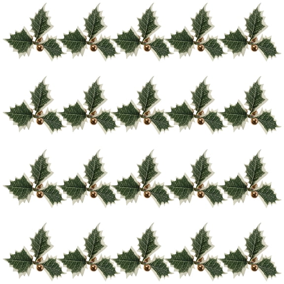 WASHWEPE 20Pcs Artificial Snow Pine Branch Christmas Simulation Plant Green Plastic Home Decor