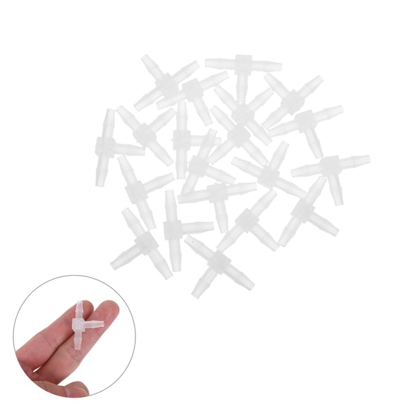 WASHWEPE 20Pcs Clear Plastic Tee Connectors Plastic Reducing Tee for Easy Installation and Stability