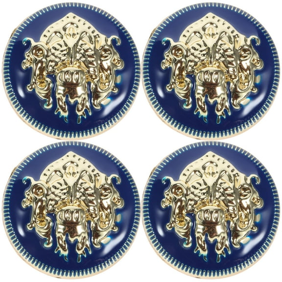 WASHWEPE 20Pcs Decorative Buttons Embellishments Zinc Alloy Round Diy Use For Clothes And Coats