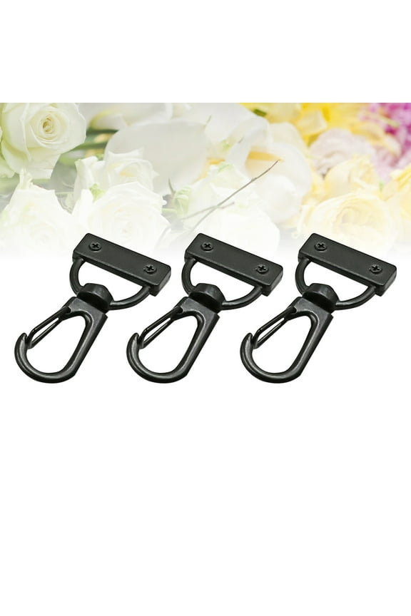 Keychain Hooks Iron Black Heavy Duty Swivel Lanyard Snap Hooks 20Pcs 1.1*1.7in