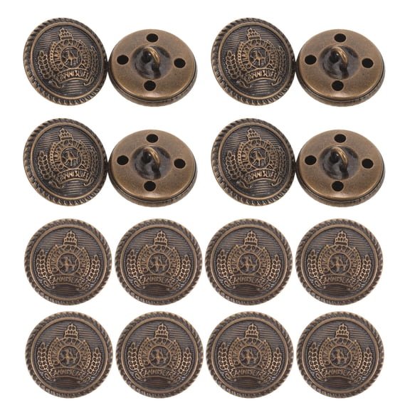 WASHWEPE 20Pcs Round Metal Buttons for Coats Handicraft Enthusiasts Retro Style 1.8x1.8x0.5in