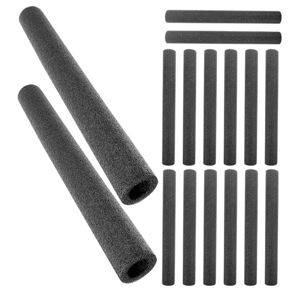 WASHWEPE 20pcs Pipe Insulation Sleeve Black Pe Foam Tube Cover for Outdoor Use