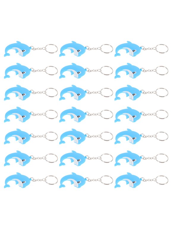Decorative Dolphin Keychain Assorted Color PVC Alloy for Decoration