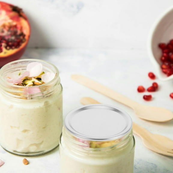 WASHWEPE 24Pcs Can Covers Square Tinplate Sealing Lids For Jars And Bottles Storage