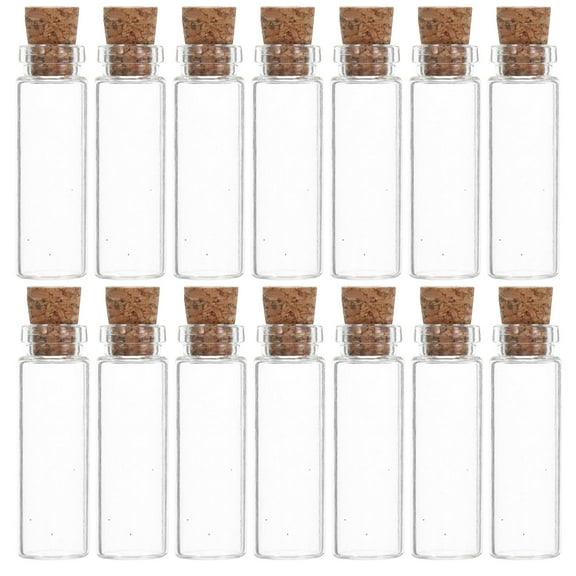 WASHWEPE 24Pcs Small Craft Bottles for Item Storage and Gifting