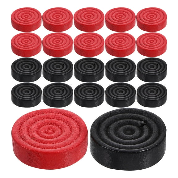 WASHWEPE 24pcs Pieces Pieces Lightweight Checkers For Board Games Smooth Burr Game Chips Chess Enthusiasts