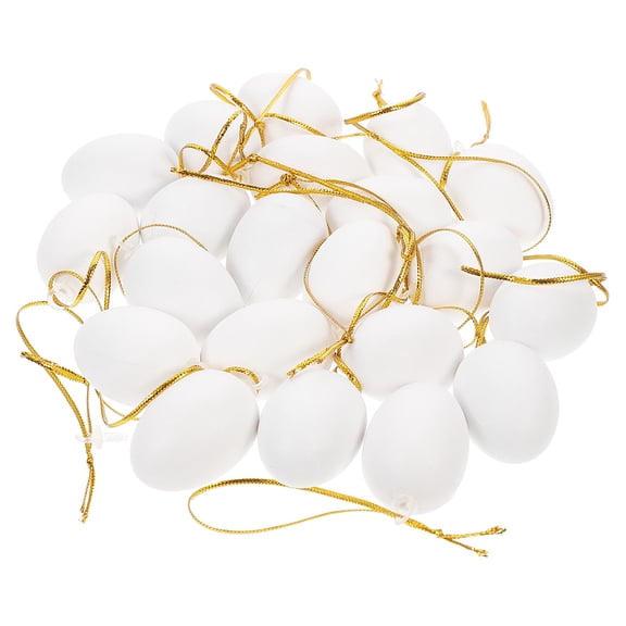 WASHWEPE 25Pcs Simulation Pigeon Eggs Egg Shaped Decoration for Spring Decor