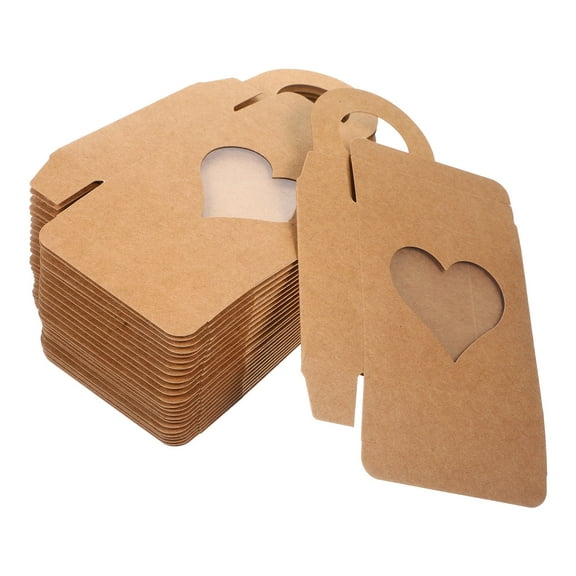 WASHWEPE Decorative Box Brown Rectangular Simple Style 25-Pcs 9x9x3cm