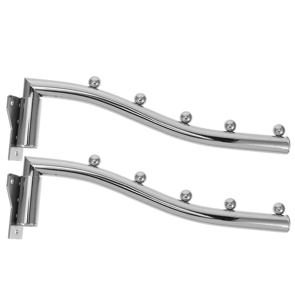 WASHWEPE 2Pack Foldable Garment Mounted Drying Rack Rotating 11.12X2.71X0.71In Silver For Laundry Storage