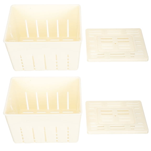 WASHWEPE 2Pack Household Tofu Molds Plastic Bean Curd Making Molds For Kitchen Tool Users